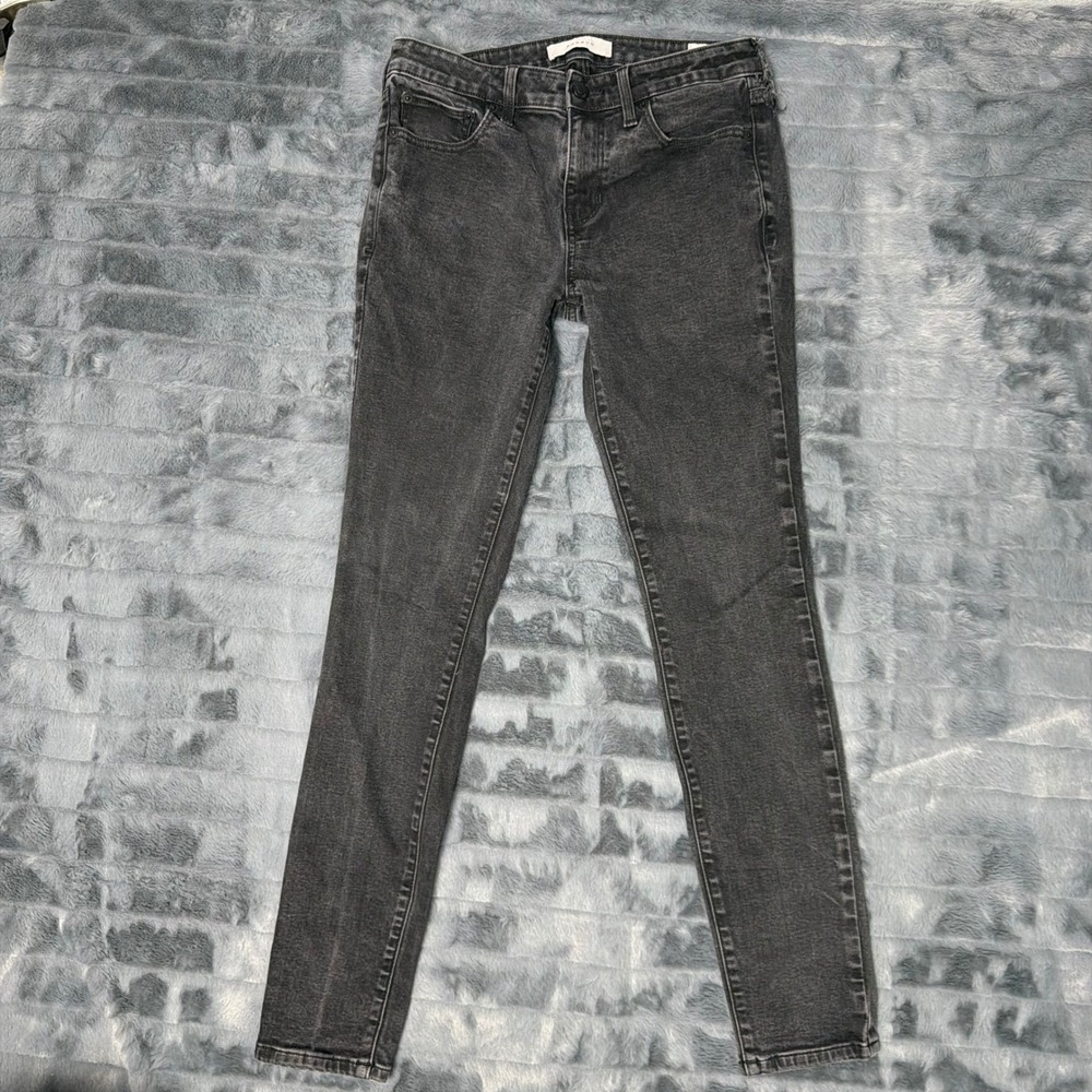 PacSun Mens Stacked Skinny Jeans Washed Black Denim 29x30